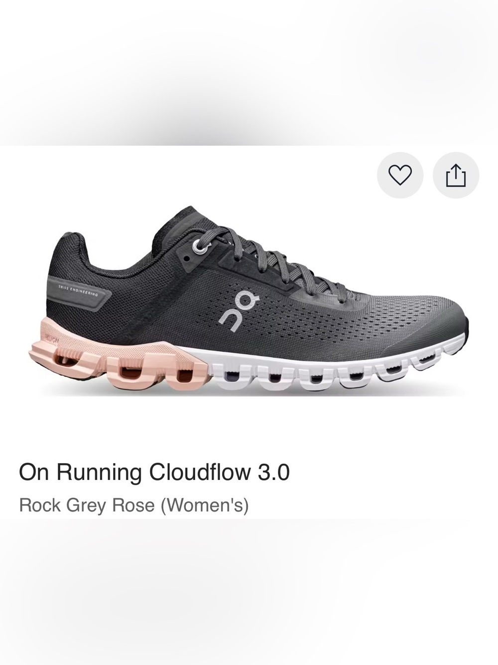 Womens On Running Cloudflow 3.0
Rock Grey Rose 🍓